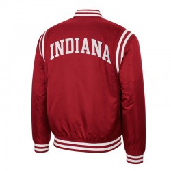 Indiana Hoosiers Teddy Red Varsity Satin Jacket