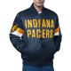 Indiana Pacers Triple Option Varsity Satin Jacket Indiana Pacers Triple Option Varsity Satin Jacket