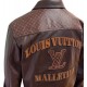 J-Hope Mona Lisa X LV Brown Leather Jacket