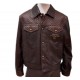 J-Hope Mona Lisa X LV Brown Leather Jacket
