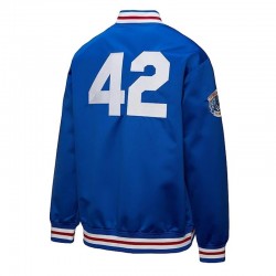 Jackie Robinson Royal Brooklyn Dodgers Legends Vintage Satin Jacket