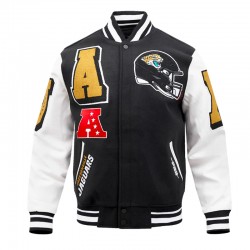 Jacksonville Jaguars Mashup Rib Varsity Wool/Leather Jacket