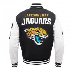 Jacksonville Jaguars Mashup Rib Varsity Wool/Leather Jacket