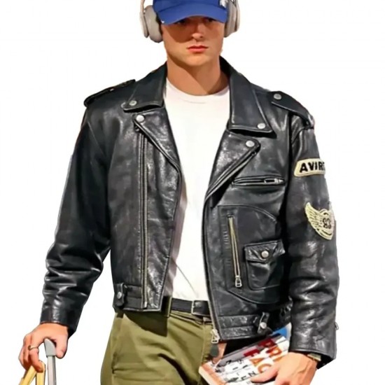 Jacob Elordi Black Leather Jacket Jacob Elordi Black Leather Jacket