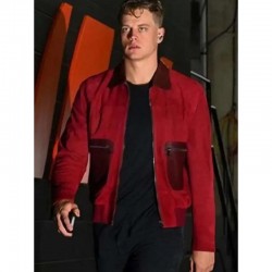 Joe Burrow Full-Zip Maroon Suede Leather Jacket Joe Burrow Full-Zip Maroon Suede Leather Jacket