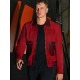 Joe Burrow Full-Zip Maroon Suede Leather Jacket Joe Burrow Full-Zip Maroon Suede Leather Jacket
