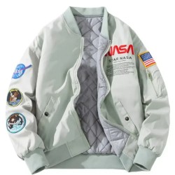 Joe Rogan Nasa White Bomber Jacket