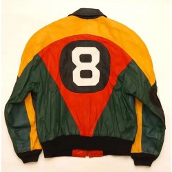 John 8 Ball Bomber Leather Jacket