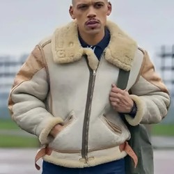 Jordan Bolger This Town Beige Shearling Jacket Jordan Bolger This Town Beige Shearling Jacket
