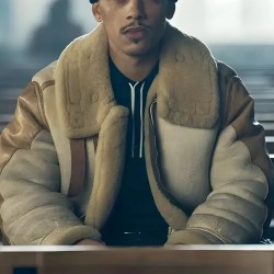 Jordan Bolger This Town Beige Shearling Jacket Jordan Bolger This Town Beige Shearling Jacket