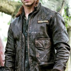 Jumanji 2 Nick Jonas Bomber Leather Jacket
