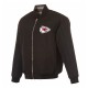 Kansas City Chiefs Black/Gray Full-Zip Reversible Flight Jacket Kansas City Chiefs Black/Gray Full-Zip Reversible Flight Jacket
