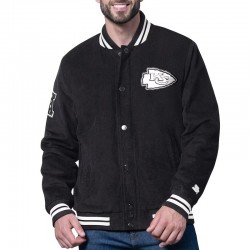 Kansas City Chiefs Blackout Corduroy Varsity Jacket