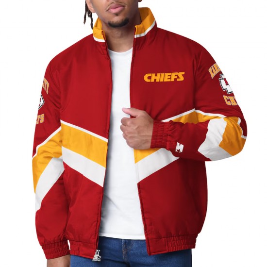 Kansas City Chiefs Captain Red Varsity Satin Jacket Kansas City Chiefs Captain Red Varsity Satin Jacket