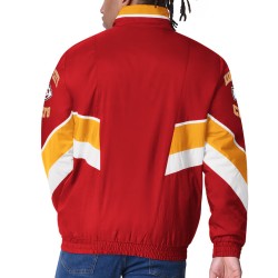 Kansas City Chiefs Captain Red Varsity Satin Jacket Kansas City Chiefs Captain Red Varsity Satin Jacket