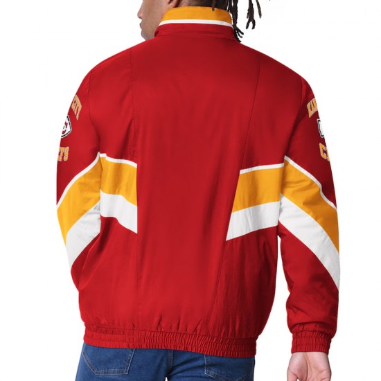 Kansas City Chiefs Captain Red Varsity Satin Jacket Kansas City Chiefs Captain Red Varsity Satin Jacket