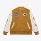Kansas City Chiefs Dusted Varsity Jacket - Brown/Cream