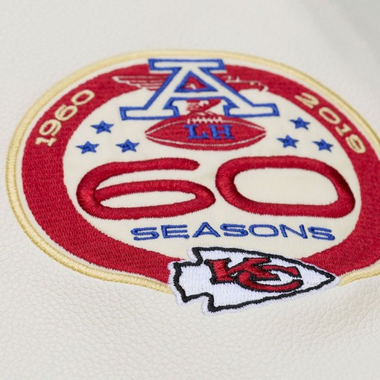 Kansas City Chiefs Dusted Varsity Jacket - Brown/Cream