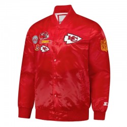 Kansas City Chiefs Exclusive Red Varsity Satin Jacket Kansas City Chiefs Exclusive Red Varsity Satin Jacket