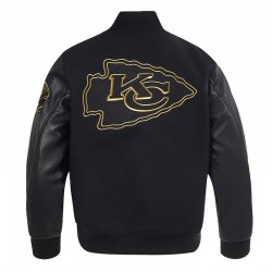 Kansas City Chiefs Full-Zip Black Varsity Jacket Kansas City Chiefs Full-Zip Black Varsity Jacket
