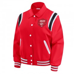 Kansas City Chiefs Lightweight Red Varsity Satin Jacket
