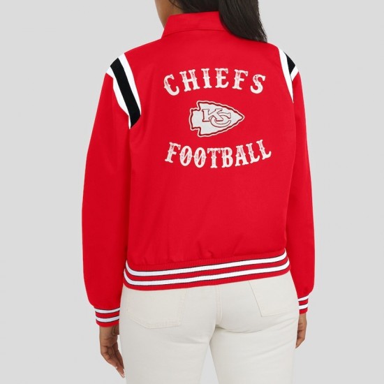 Kansas City Chiefs Lightweight Red Varsity Satin Jacket