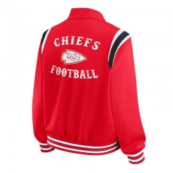 Kansas City Chiefs Lightweight Red Varsity Satin Jacket