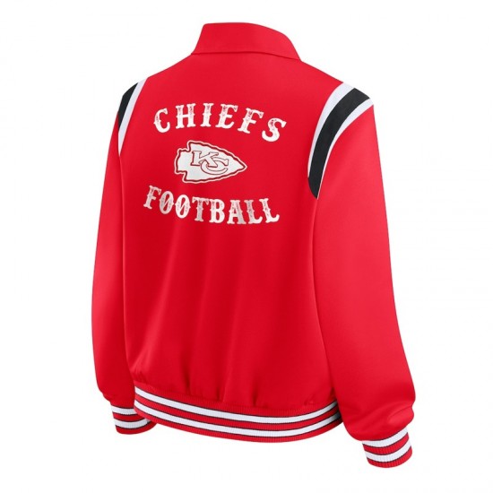 Kansas City Chiefs Lightweight Red Varsity Satin Jacket