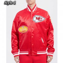 Kansas City Chiefs Old English Classic Rib Satin Jacket Kansas City Chiefs Old English Classic Rib Satin Jacket