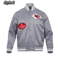 Kansas City Chiefs Old English Classic Rib Satin Jacket