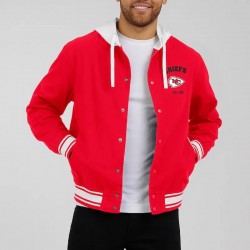 Kansas City Chiefs Red Cotton Hooded Jacket