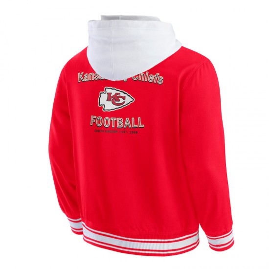 Kansas City Chiefs Red Cotton Hooded Jacket Kansas City Chiefs Red Cotton Hooded Jacket