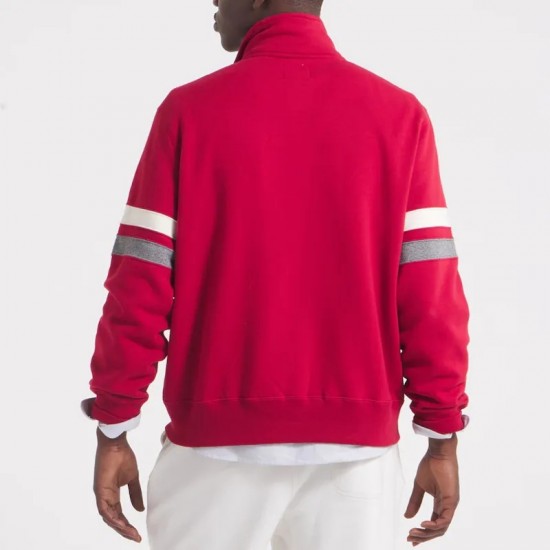 Kansas City Chiefs Red Striped Fleece Jacket Kansas City Chiefs Red Striped Fleece Jacket