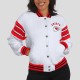 Kansas City Chiefs Snap Front White Fleece Jacket