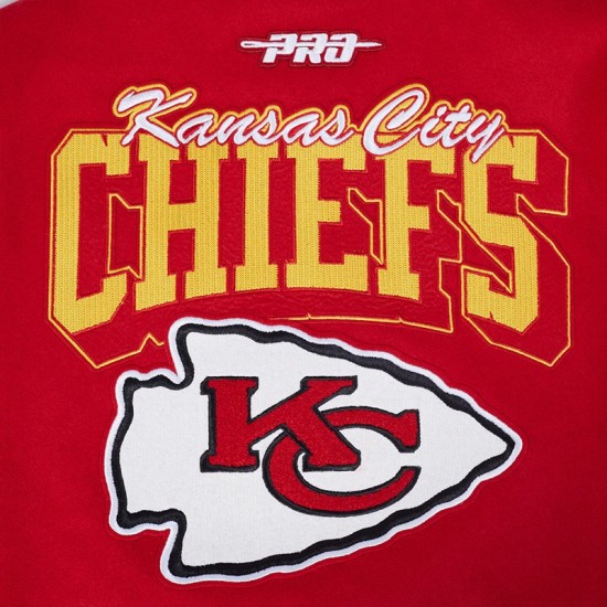 Kansas City Chiefs Team Badge Classic Rib Varsity Jacket