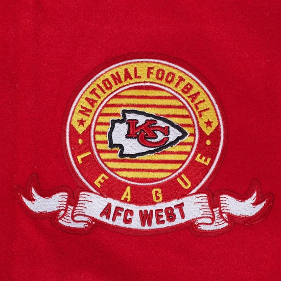 Kansas City Chiefs Team Badge Classic Rib Varsity Jacket
