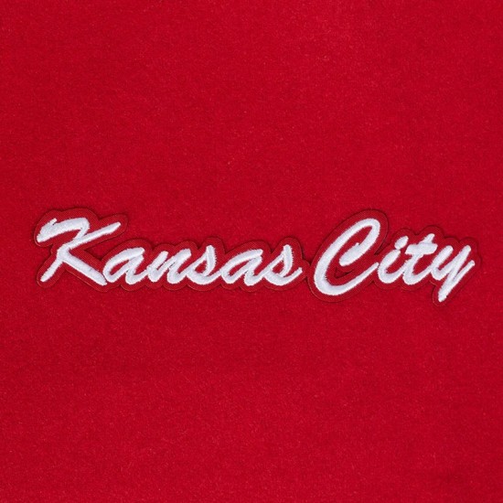 Kansas City Chiefs Team Badge Classic Rib Varsity Jacket