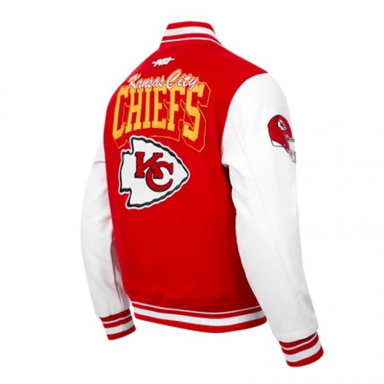 Kansas City Chiefs Team Badge Classic Rib Varsity Jacket
