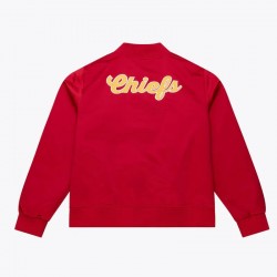 Kansas City Chiefs Throwback Graphics Red Satin Jacket