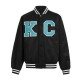 Kansas City Current Black Varsity Satin Jacket Kansas City Current Black Varsity Satin Jacket