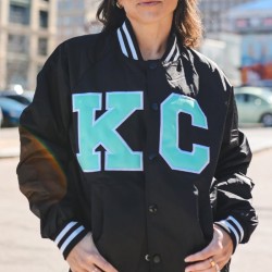 Kansas City Current Black Varsity Satin Jacket Kansas City Current Black Varsity Satin Jacket