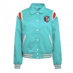 Kansas City Current Lightweight Teal Varsity Satin Jacket