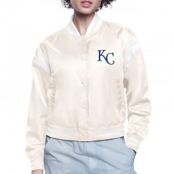 Kansas City Royals Printed Logo Varsity Satin Jacket Kansas City Royals Printed Logo Varsity Satin Jacket