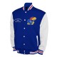 Kansas Jayhawks Fleece Royal and White Varsity Jacket Kansas Jayhawks Fleece Royal and White Varsity Jacket