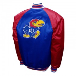 Kansas Jayhawks The Game Royal Satin Jacket Kansas Jayhawks The Game Royal Satin Jacket