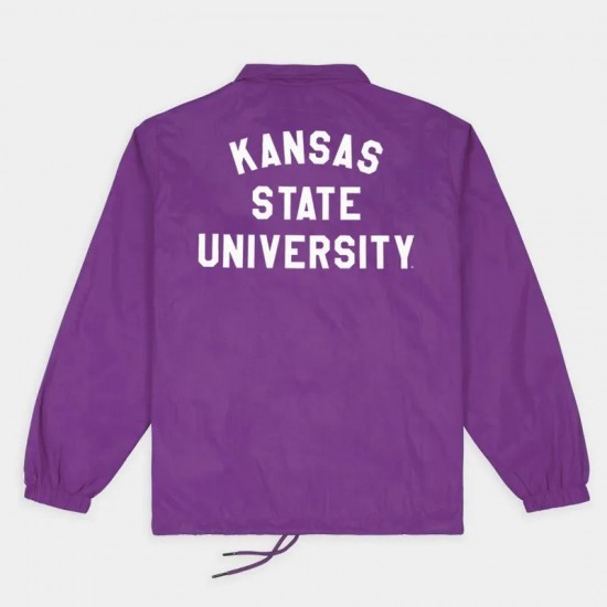 Kansas State Wildcats Roaring Logo Coaches Jacket Kansas State Wildcats Roaring Logo Coaches Jacket
