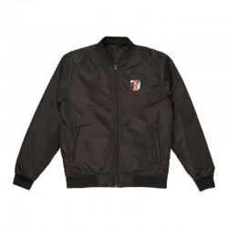 KC Current Bomber Black Full-Zip Satin Jacket