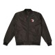 KC Current Bomber Black Full-Zip Satin Jacket