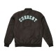 KC Current Bomber Black Full-Zip Satin Jacket
