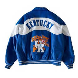 Kentucky Wildcats Blue and White 90’s Leather Jacket Kentucky Wildcats Blue and White 90’s Leather Jacket